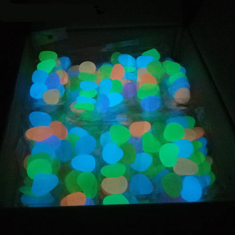 Искусственные камни в виде гальки 10 шт./лот светящиеся темноте булыжники садовый