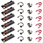 6 шт. PCI-E Pcie Riser 009S PLUS Экспресс 1X 4x 8x 16x расширитель PCI E USB Riser 009S PLUS GPU 6-контактная карта SATA 15pin для майнера BTC