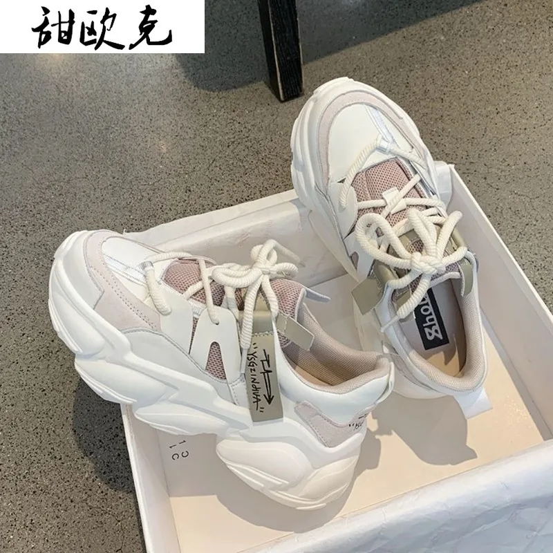 

2021 Autumn Women Platform Sneakers Designers Brand Fashion Vulcanize Shoes Woman Mesh Casual Shoes Chunky Trainers Ladies Mesh