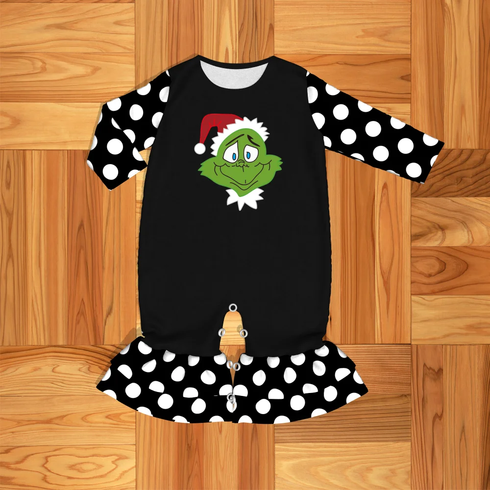 Conice Nini Baby Girl Clothes 2019 clothes lovely Christmas girl clothing black ruffle on and white striped pants chi | Детская одежда