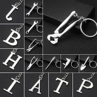 new a z 26 letters keychains for men car bag keyring outdoor combination tool portable mini utility wrench best friend gift