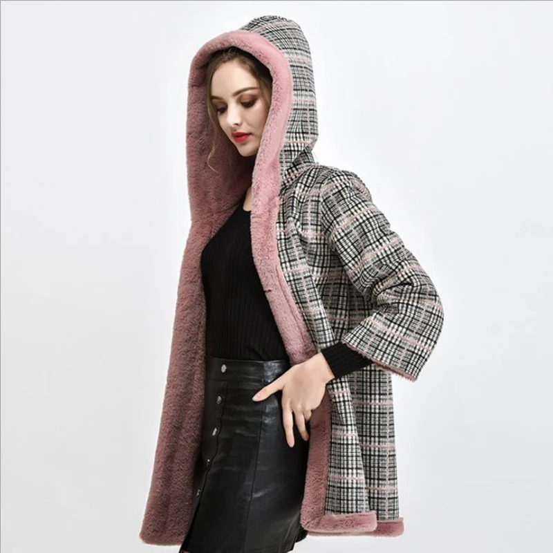 Новинка стильное зимнее модное меховое пальто женская двухсторонняя куртка