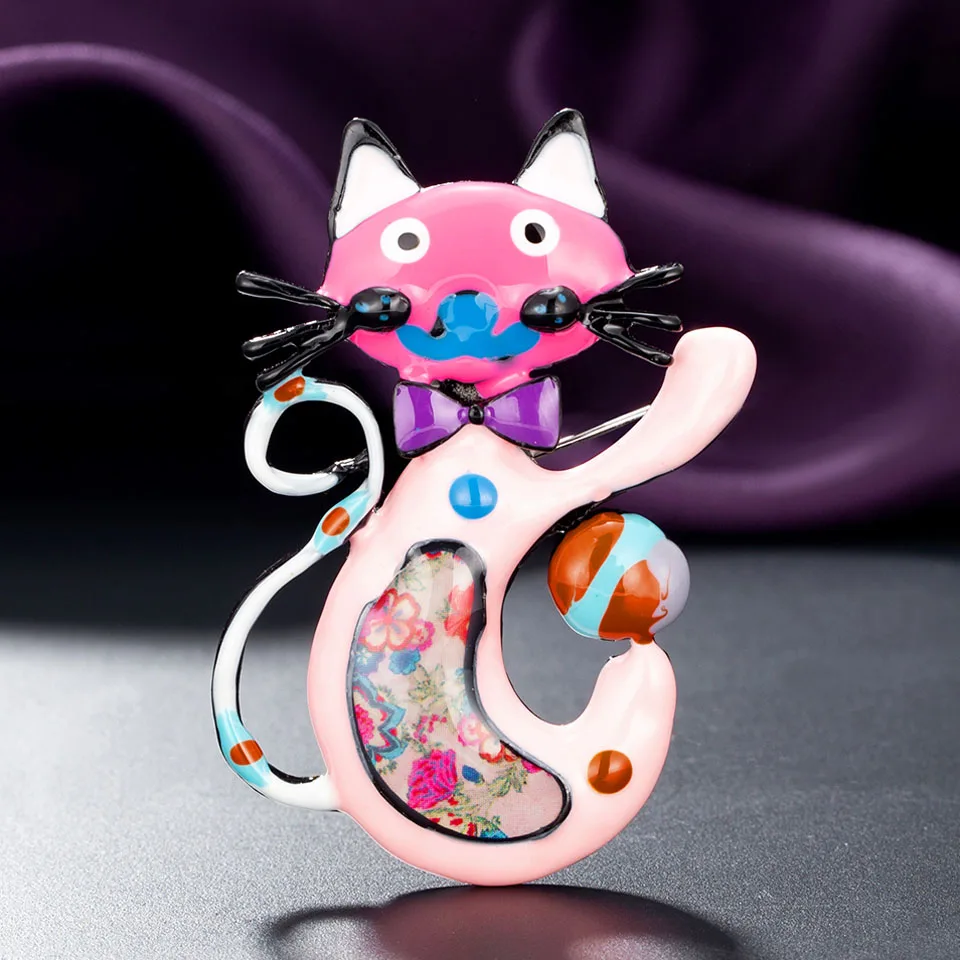 Женская Брошь в виде кошки форме животного