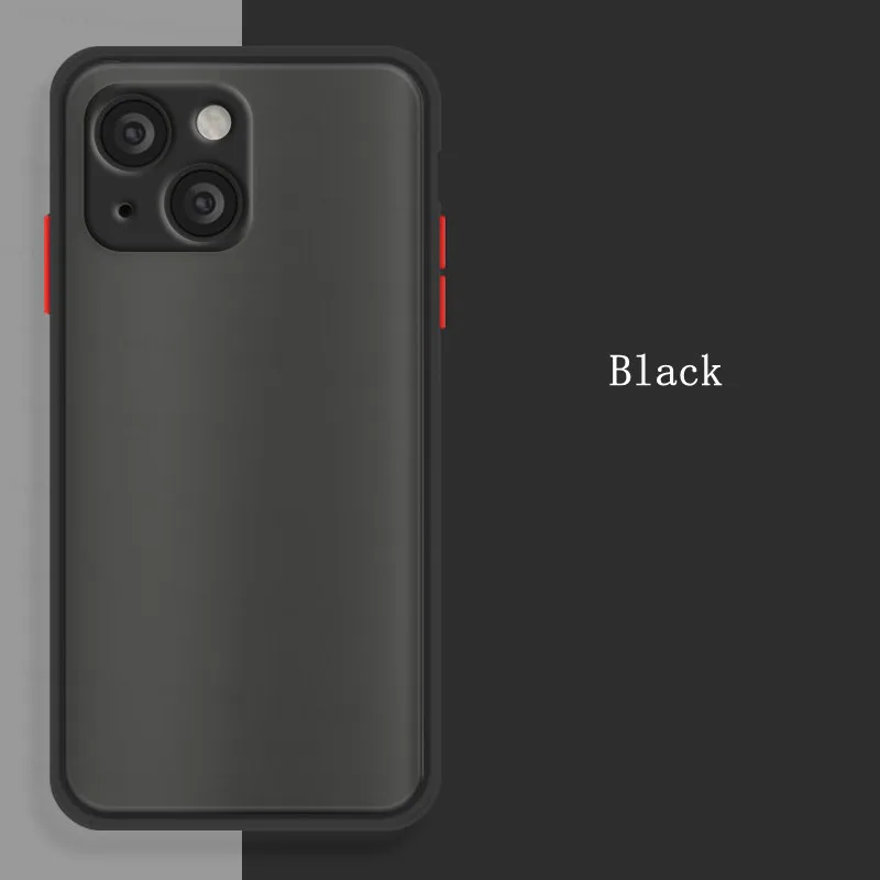 For iPhone 13 Case for iPhone 13 Cover Silicone Matte Translucent Shockproof Bumper Coque For Apple iPhone 13 12 Mini X XS SE
