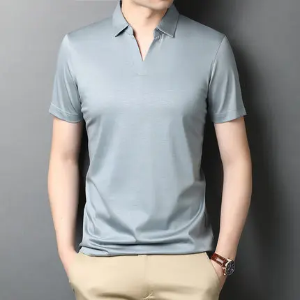 

Summer men's business casual short sleeve t-shirt 3458