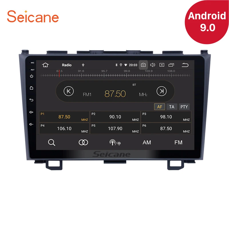 Seicane 9 дюймов Android 9,0 ips ram 4 Гб автомобильное радио gps мультимедийный плеер для 2006-2010 2011 Honda CRV с Carplay Mirror Link RDS