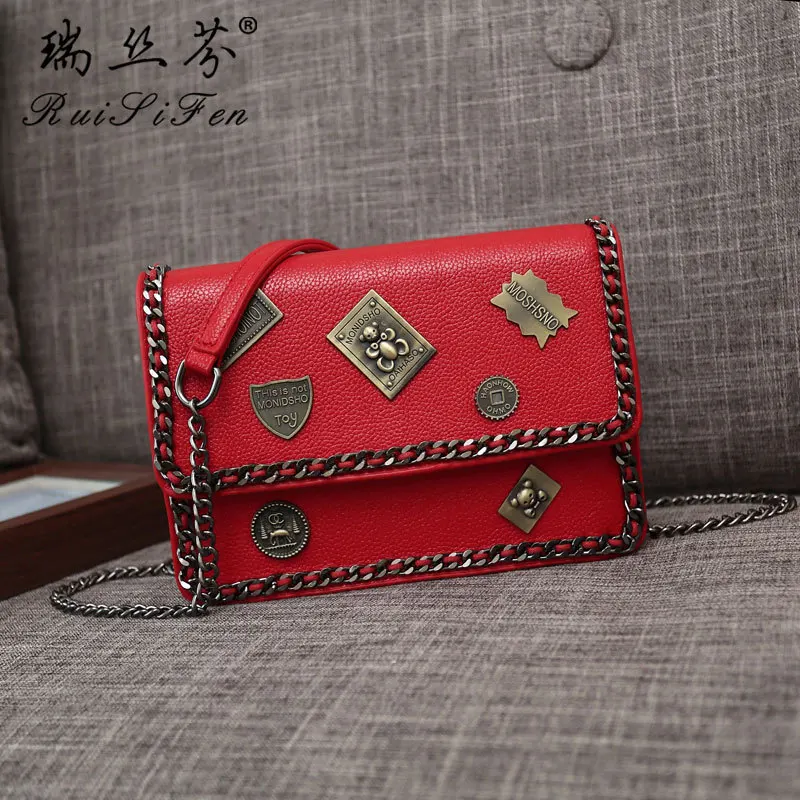 Новинка 2020 Женская Популярная винтажная сумка через плечо с цепочкой и