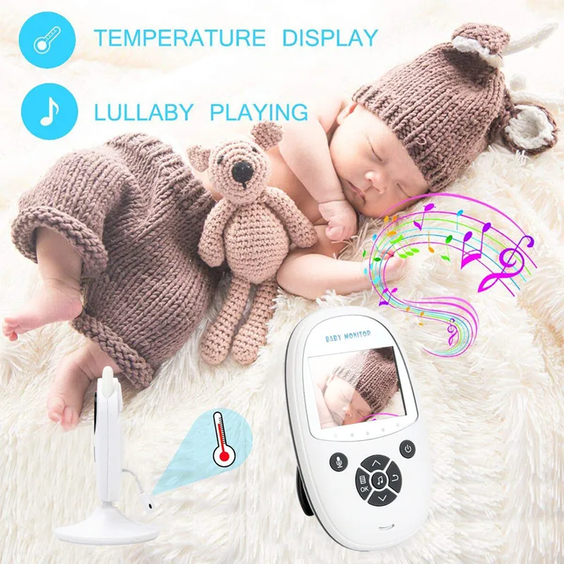 

Low power consumption Wireless Baby Monitor Night Vision Two-way Sleep Monitor 2.4 inch LCD Display Temperature Detection