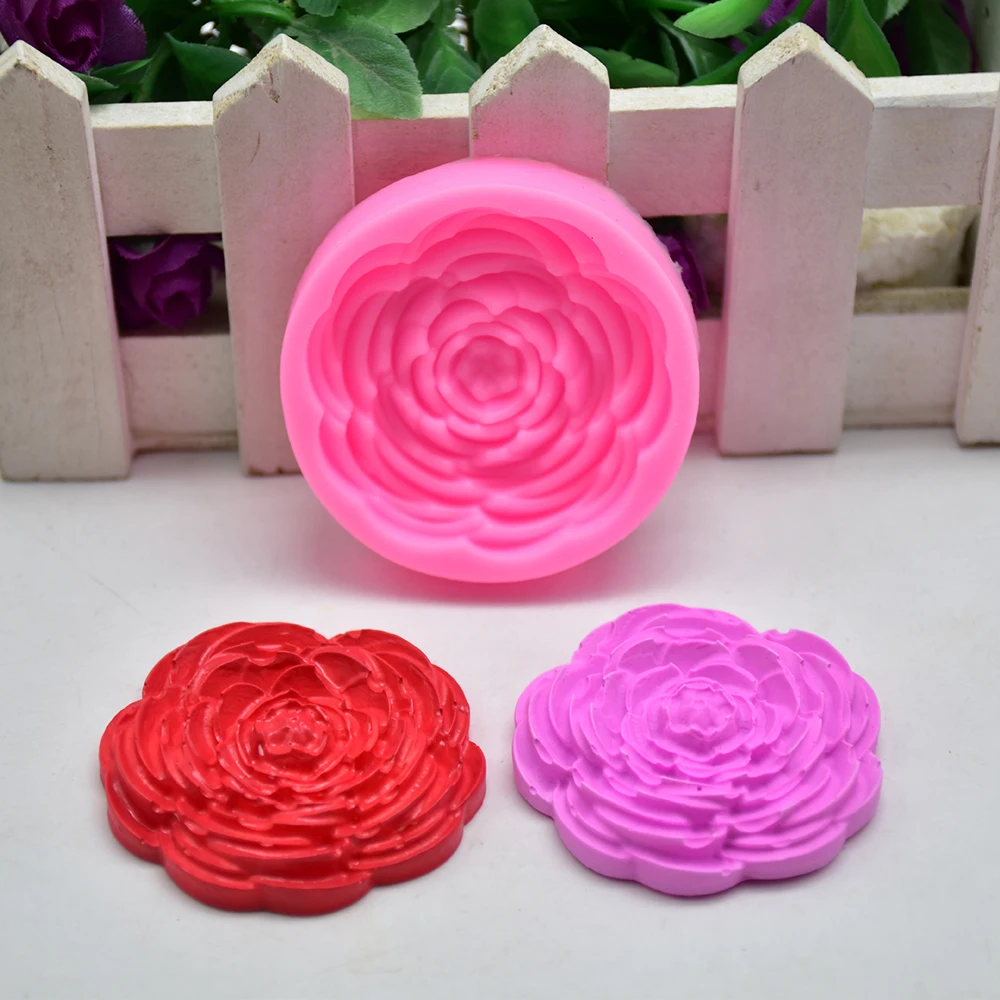 Небольшие силиконовые формы 3D цветок пиона форма для шоколадных конфет смолы