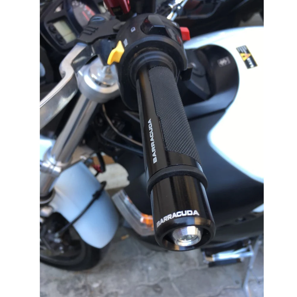 Итальянская резиновая и Алюминиевая Вставка мотоцикла Barracuda ужин Грипсы для Yamaha KTM Suzuki Kawasaki Honda sbr 6 зажимы двигателя