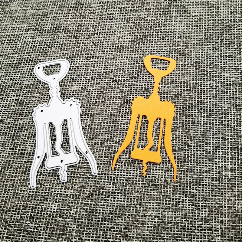 

Customizable Metal Cutting New Scrapbook Decoration Template Embossing Red Wine Bottle Opener