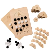 montessori educational wooden toys for baby clouds cognitive digital board baby counting numbers games puzzle matching toys