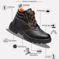 safety shoes men warm ankle boot steel toe anti smashing anti puncture work shoes breathable comfortable non slip hiking sneaker