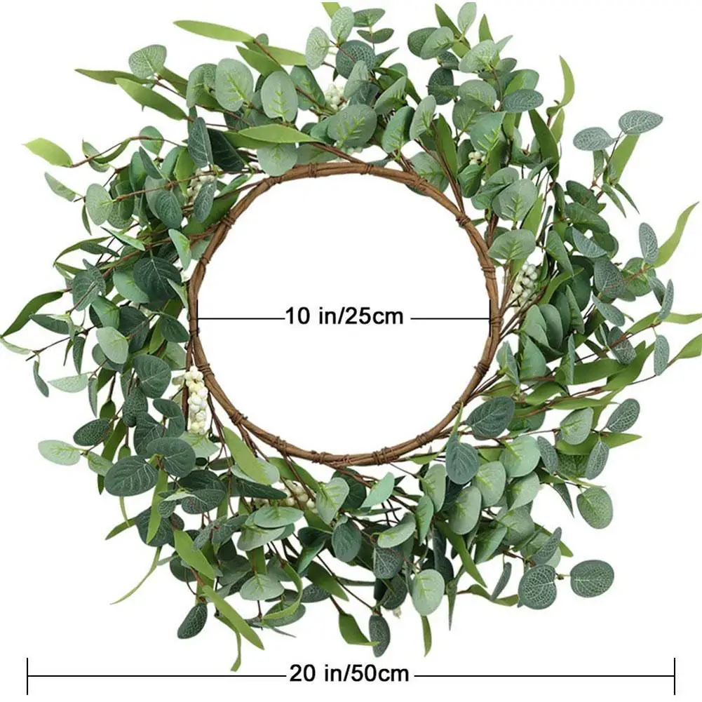 

Artificial Flowers Wreath 20in Garland Door Farmhouse Wall Decor Photo Props