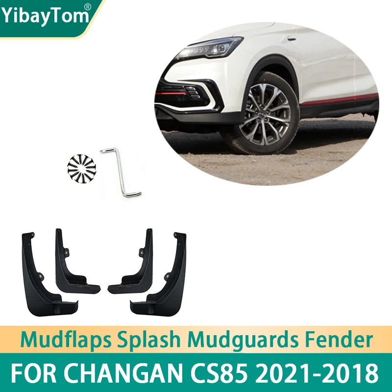 

4 pcs Black Durable Front & Rear Mudflaps Splash Mud Guard Mud Flap Mudguards Fender For Changan CS85 2018-2021 Accessories