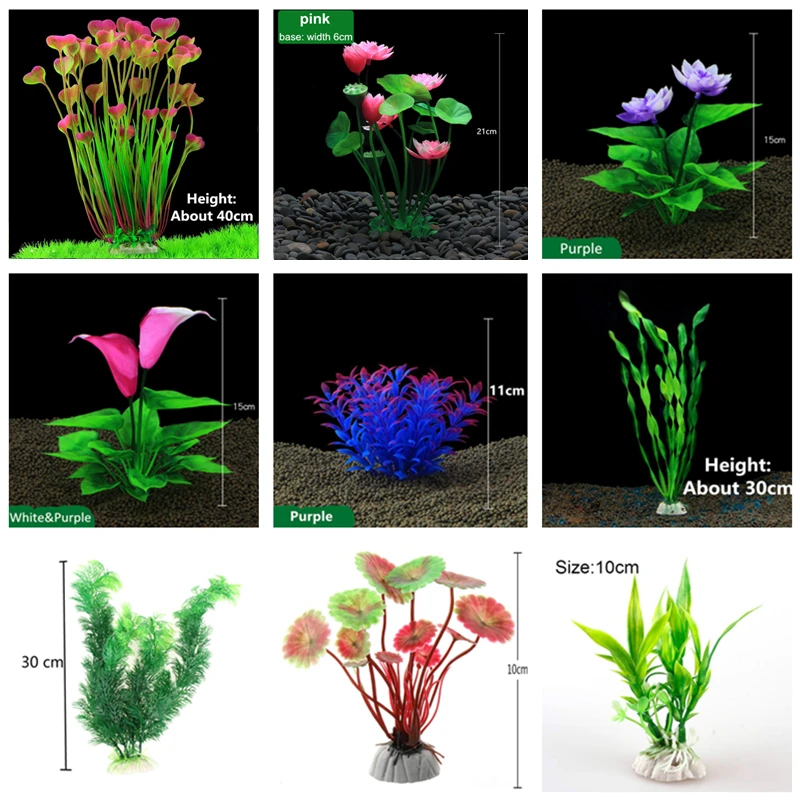 Красивые Искусственные растения украшение для аквариума пластиковый погружной