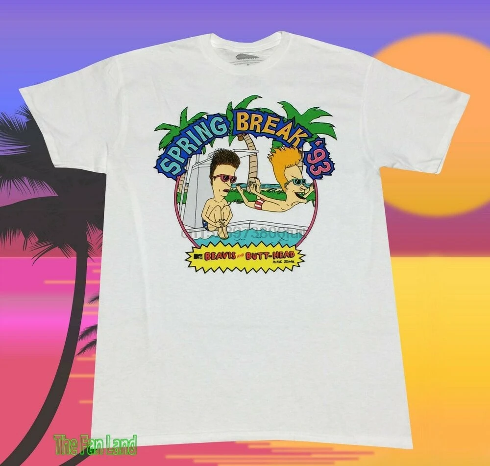 Новый MTV Beavis и Butthead Мужская Весенняя Break 1993 винтажная Классическая футболка| |