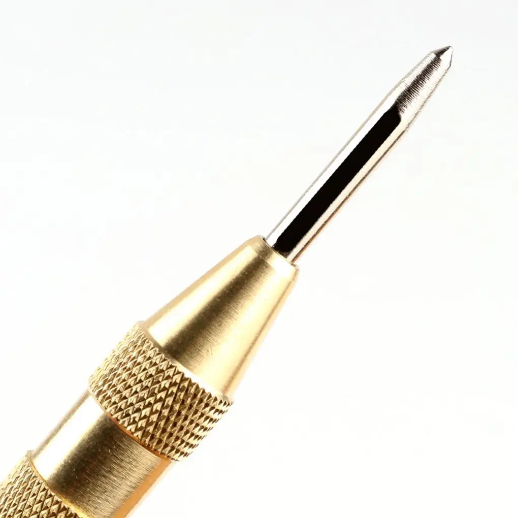 

Automatic Center Pin Punch Spring Loaded Marking Starting Holes Tool Wood Press Dent Marker Woodwork Tool Drill Bit
