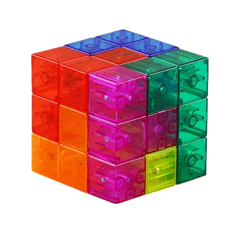 

Magnetic Blocks Toy Magnetic Cube Building Blocks 3D Magnet Tile Puzzle Speed Cube with Guide Cards IntelligenceToys