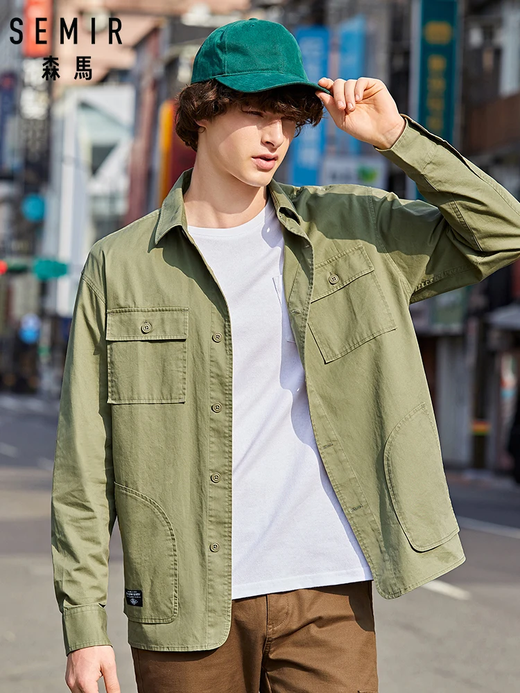 Мужская рубашка с длинным рукавом осень 2019|Повседневные рубашки| |