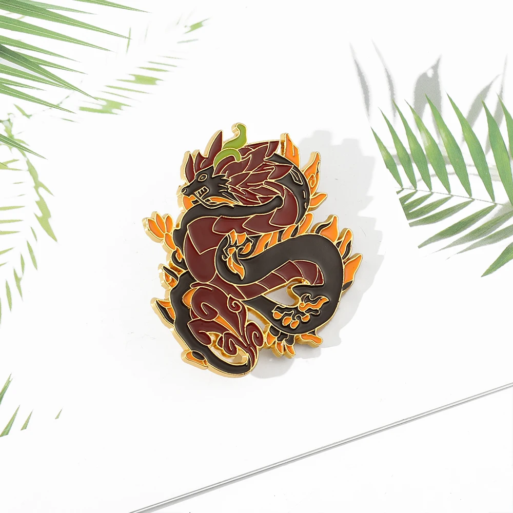 Эмалированная брошь с героями мультфильмов косплей игры Genshin Impact Xiao Morax