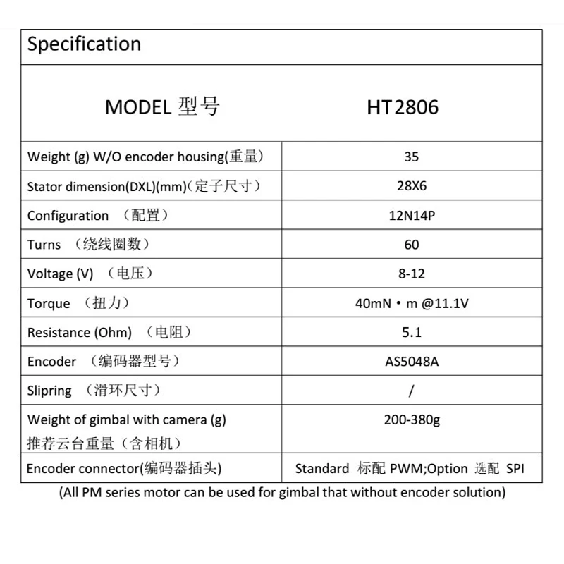 HT2804/2806 Gimbal Brushless Motor Photoelectric Small Pod Gopro Camera Gimbals Stabilizer with Encoder AS5600 AS5048A | Игрушки и хобби