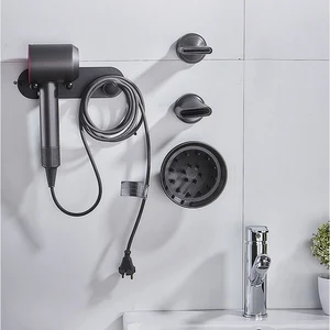 Настенный держатель для сверхзвукового фена Dyson, самоклеящийся настенный разъем питания, диффузор и органайзер для насадок