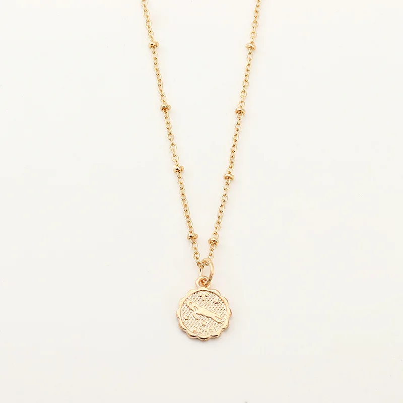 Колье Femme с надписями зодиака подвески ожерелье для женщин и мужчин Стрелец