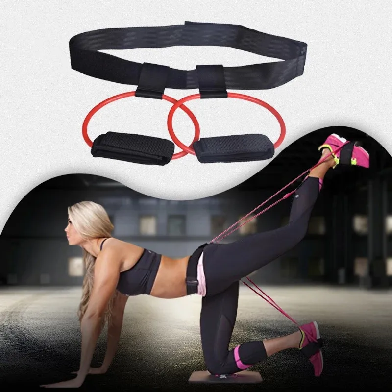 

Yoga Elastic Resistance Bands Fitness Booty Butt Training Bands Waist Belt Pedal Exerciser for Legs Butt Muscle Crossfit Workout