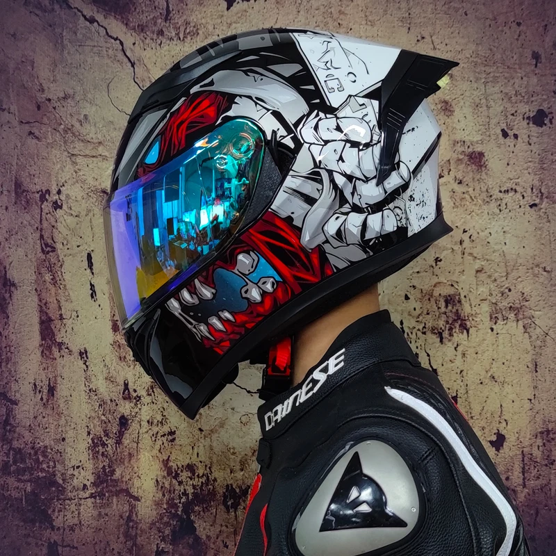 Полный гоночный шлем DOT серии Capacete Casco Мотоцикл Персональный угловой мотокросс