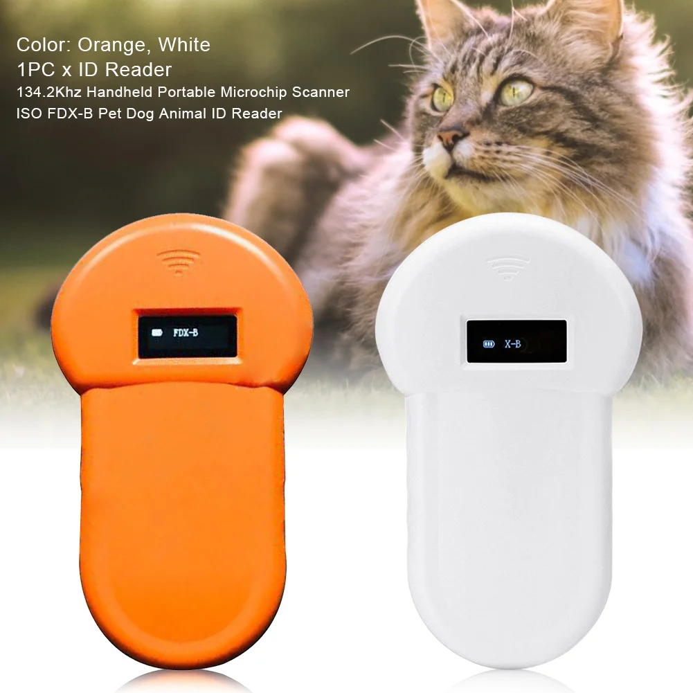 

134.2Khz ABS Built-in Buzzer Tracking Microchip Scanner Animal ID Reader Pet Dog Handheld Portable For Cats Horse Home ISO FDX-B