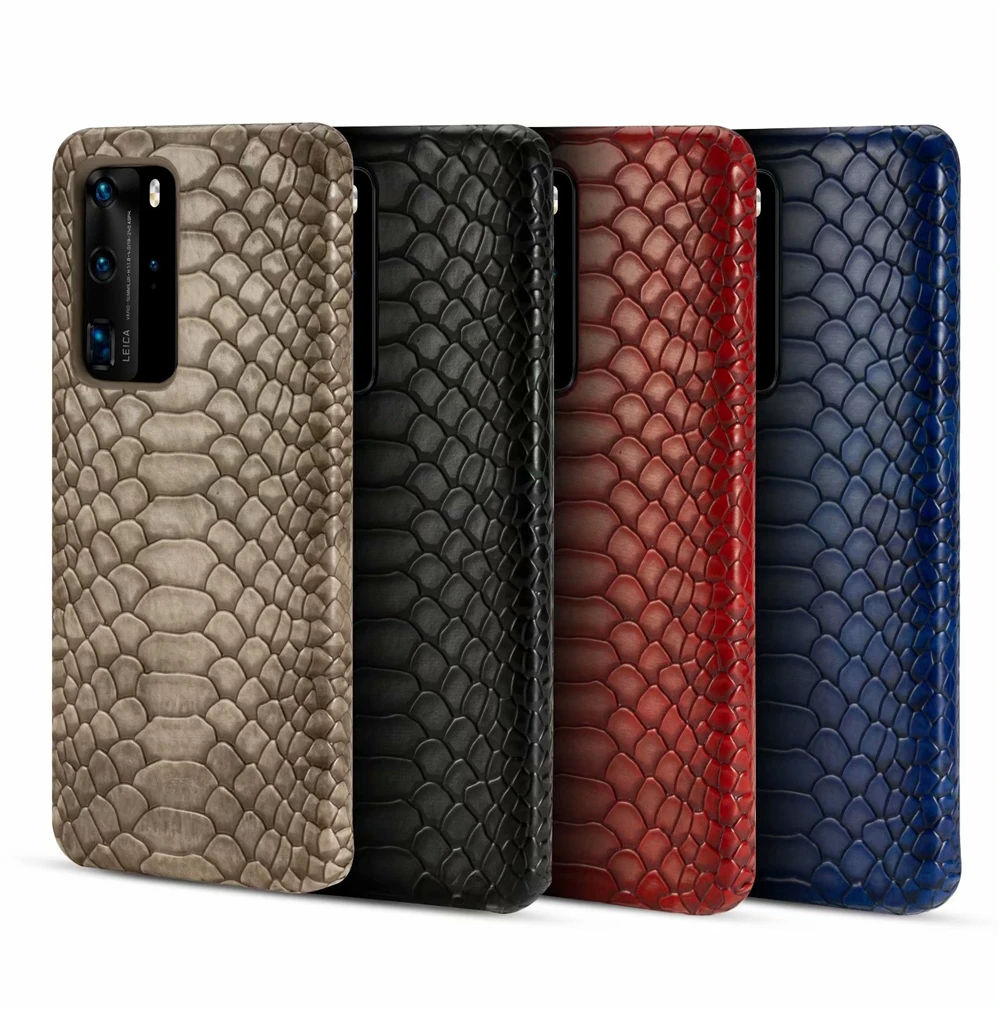 Кожаный чехол для телефона из змеиной кожи наHuawei P40 P30 P20 Mate 20 30 Pro ударопрочный
