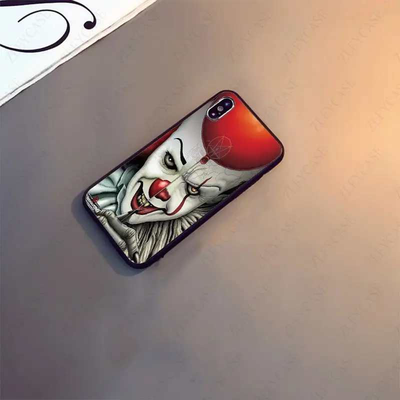 pennywise the clown horror pattern soft phone case for iphone x xs xr xsmax 11 12pro max 5s se 2020 6splus 7 8plus 12mini cover free global shipping