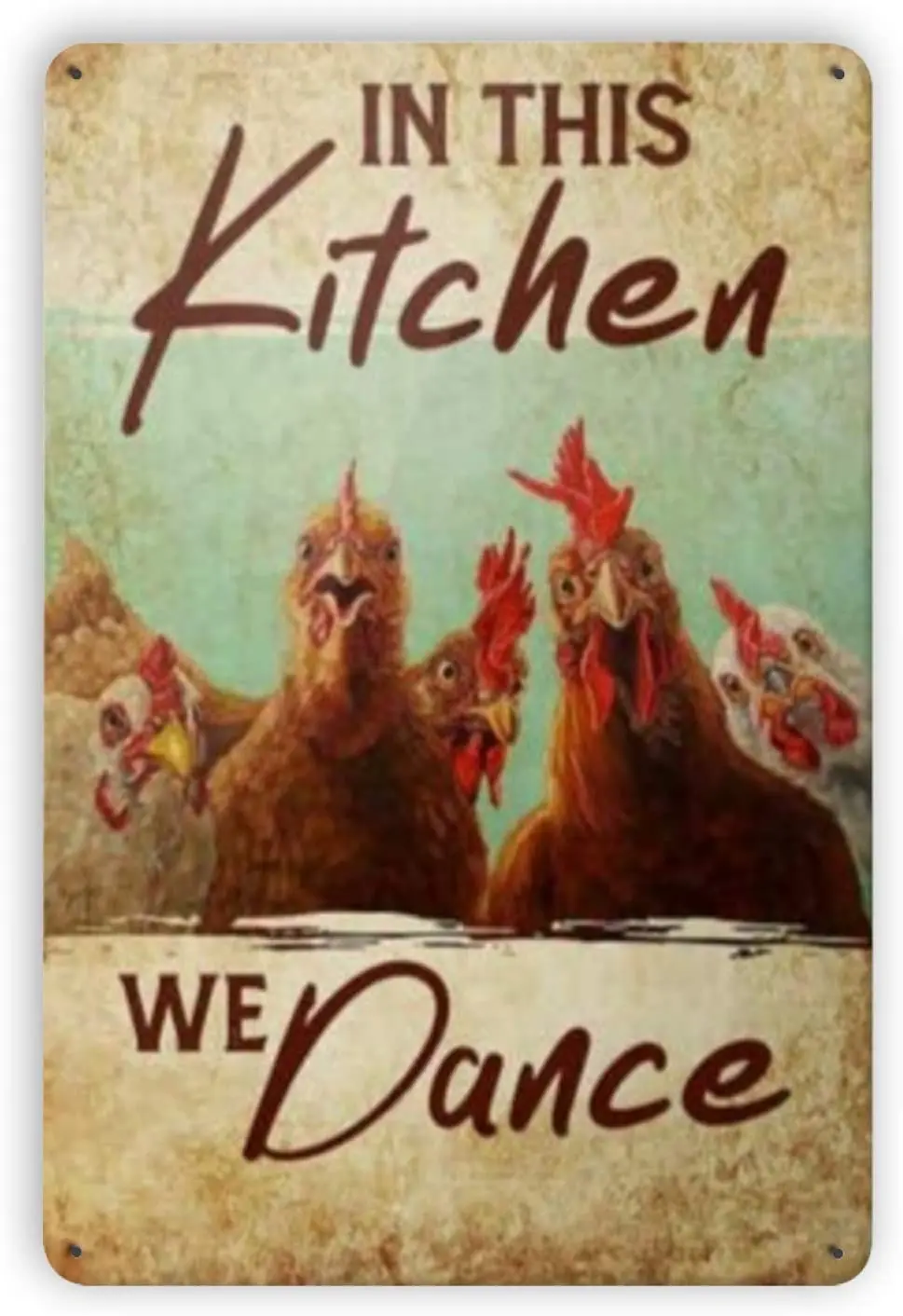 

В этой кухне Мы танцуем, винтажные металлические жестяные знаки, ретро-художественный жестяной знак, Декор, налет для баров, клубов, кафе, до...