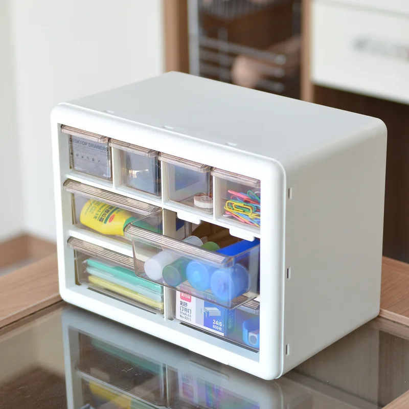 

Cosmetic Plastic Storage Box Multi-grid Jewelry Small Objects Storage Desktop Drawer Cabinet Make Up Organizer Storage Bin