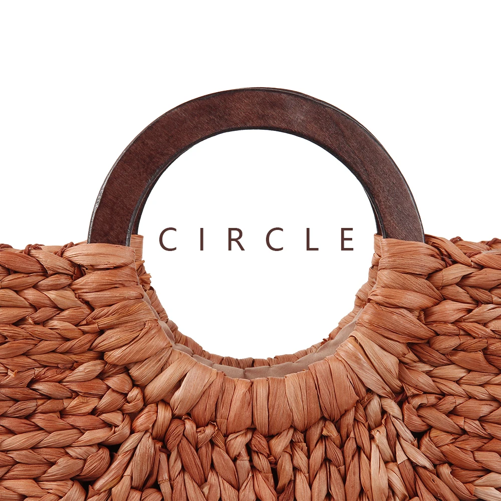 Женская Винтажная сумочка из ротанга Женский богемный Летний Пляжный соломенный