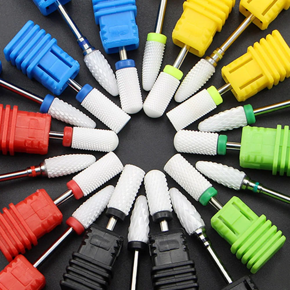 28 типов сверл для ногтей Электрический фреза маникюра и педикюра аксессуары