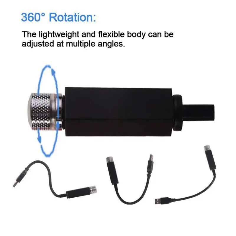 1 шт. Автомобильный USB Романтический Звездный Ночной светильник атмосферная