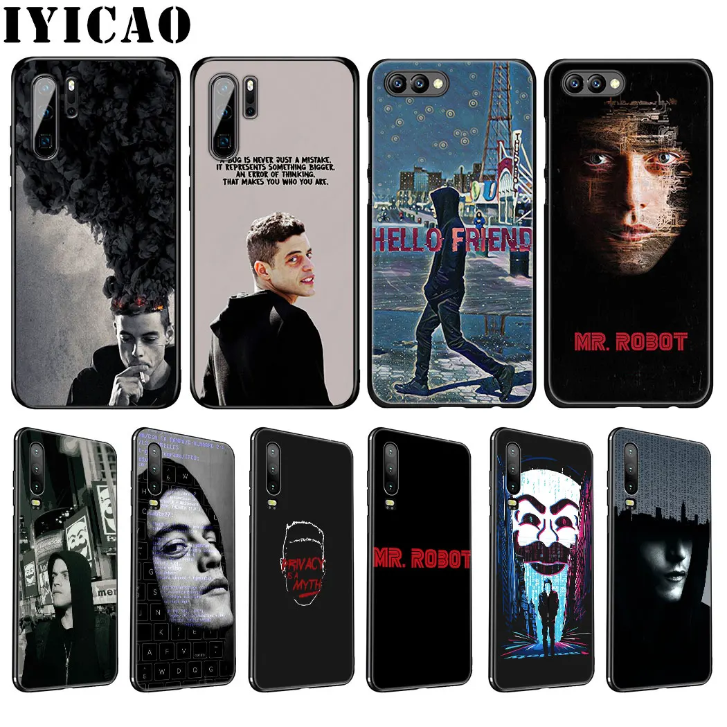 Мягкий чехол IYICAO Mr. Robot для Huawei P30 P20 Pro P10 P8 P9 Lite Mini 2017 P Smart Z Plus 2019 | Мобильные телефоны