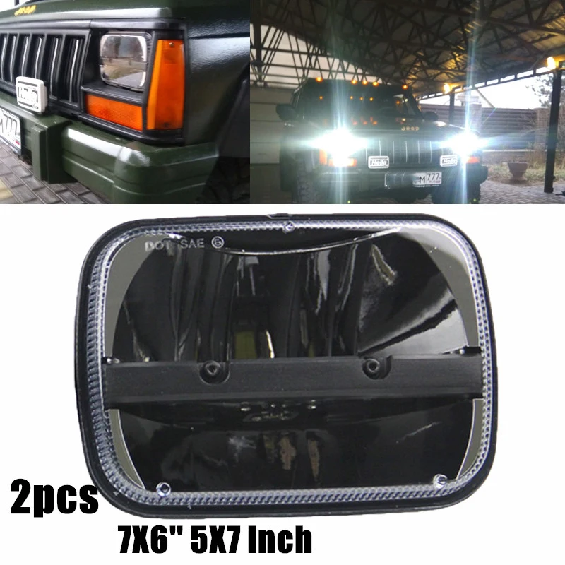 5X7 ''для jeep Cherokee XJ 6X7 дюймов прямоугольная светодиодная фара квадратная