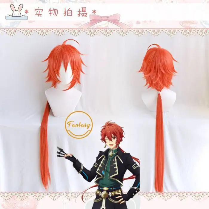 Парик IDOLiSH7 Nanase Riku с длинными красными волосами костюмы из синтетических волос