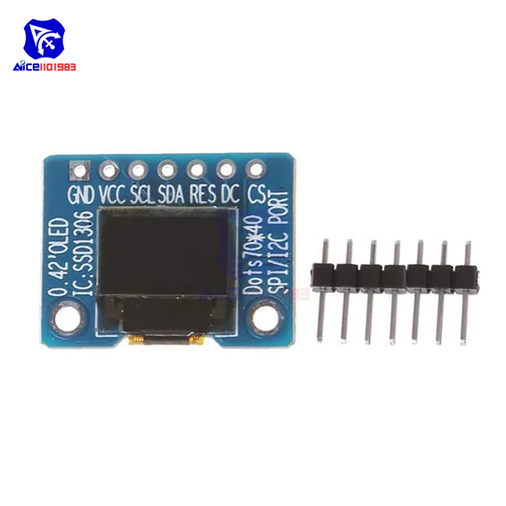 Модуль ЖК-дисплея diymore 0 42 дюйма 72x40 OLED с интерфейсом IIC SPI для Arduino AVR STM32 Raspberry Pi 3 В |