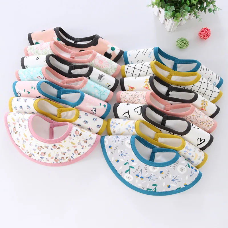 Новые трехслойные детские нагрудники 2 шт./компл. хлопковая ткань 360 градусов