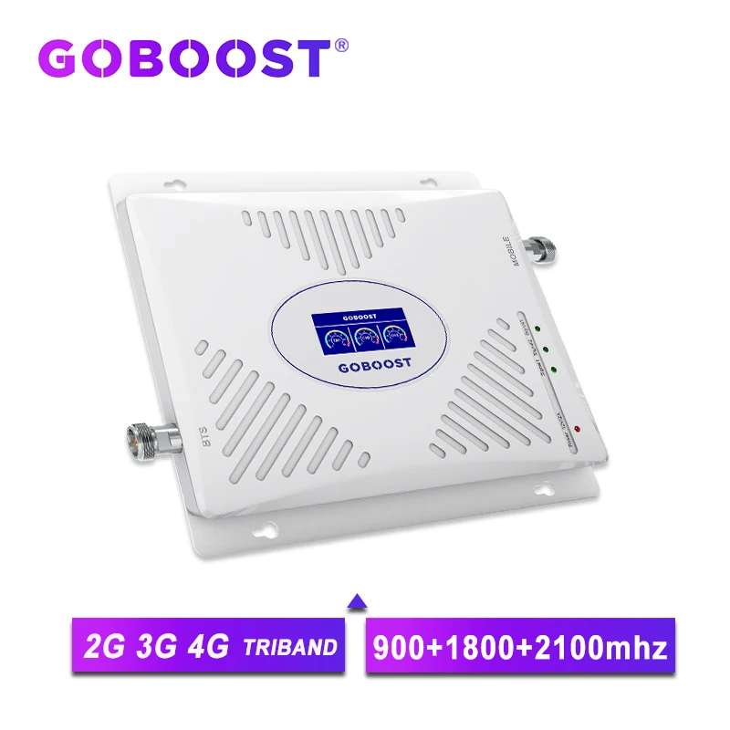Усилитель сигнала GSM 2G 3G 4G 900 1800 2100 трехдиапазонный усилитель сотового телефона 70dB
