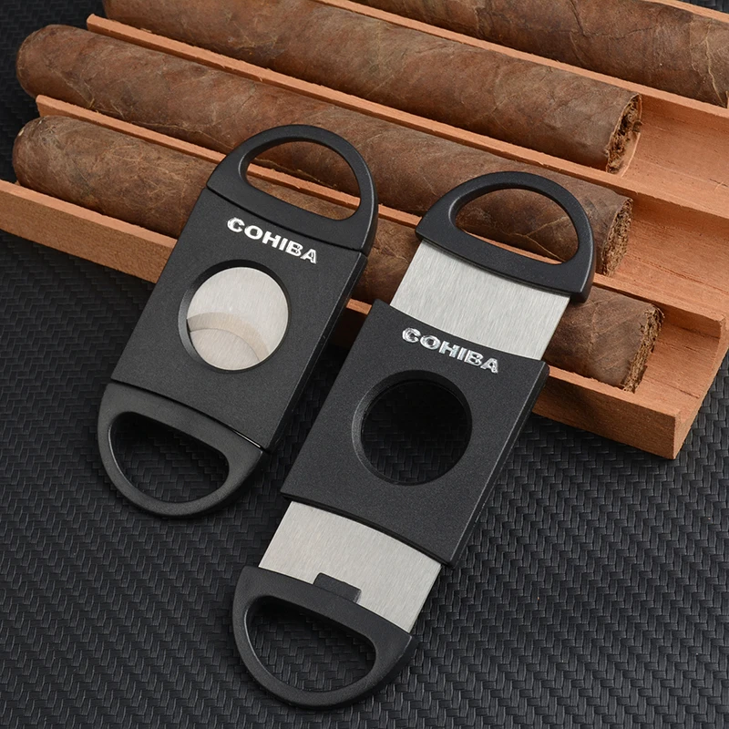 COHIBA инструмент для резки сигар с двойными лезвиями из нержавеющей стали