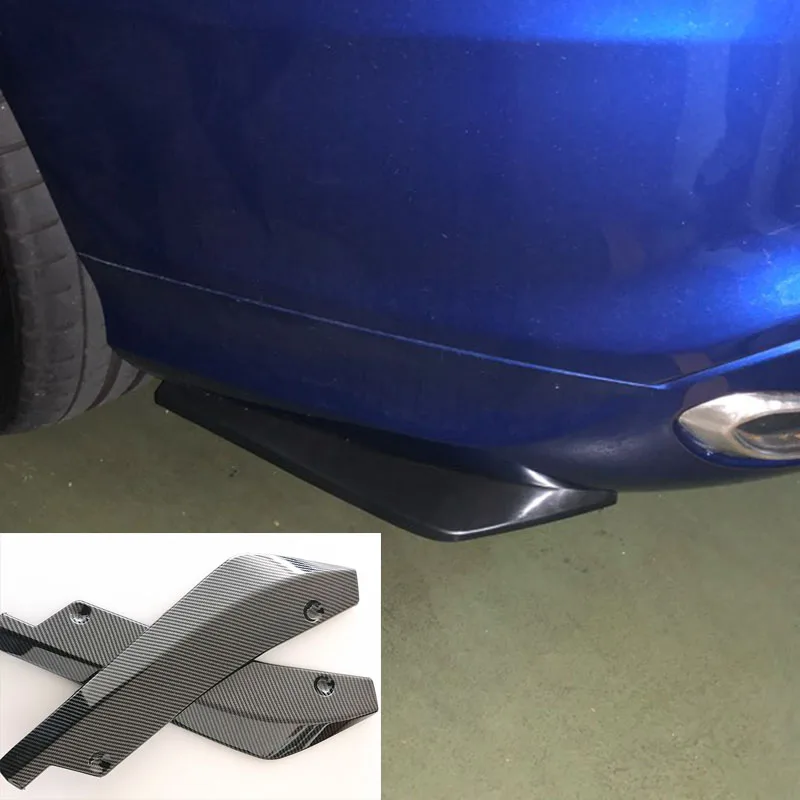 Car rear bumper carbon fiber lip corner splitter diffuser spoiler scratch protector for SUBARU Xv Forester 2016 impreza outback