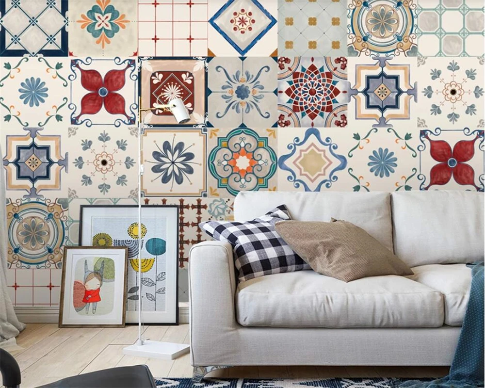 Beibehang пользовательские обои для стен в рулонах шелковые современные ретро