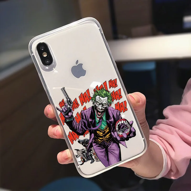 Супер крутой Мягкий силиконовый чехол для телефона Marvel Deadpool Hero Joker iphone X XSMax 8 7 6 Plus 5
