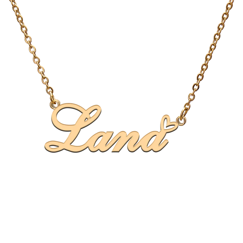 

Ожерелье с персонализированным персонажем «Бог с любовным сердцем» с именем Лана для лучшего друга, ювелирные изделия в подарок