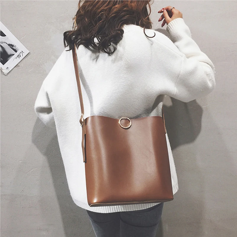 Вместительная сумка мешок Ansloth из искусственной кожи для женщин роскошная